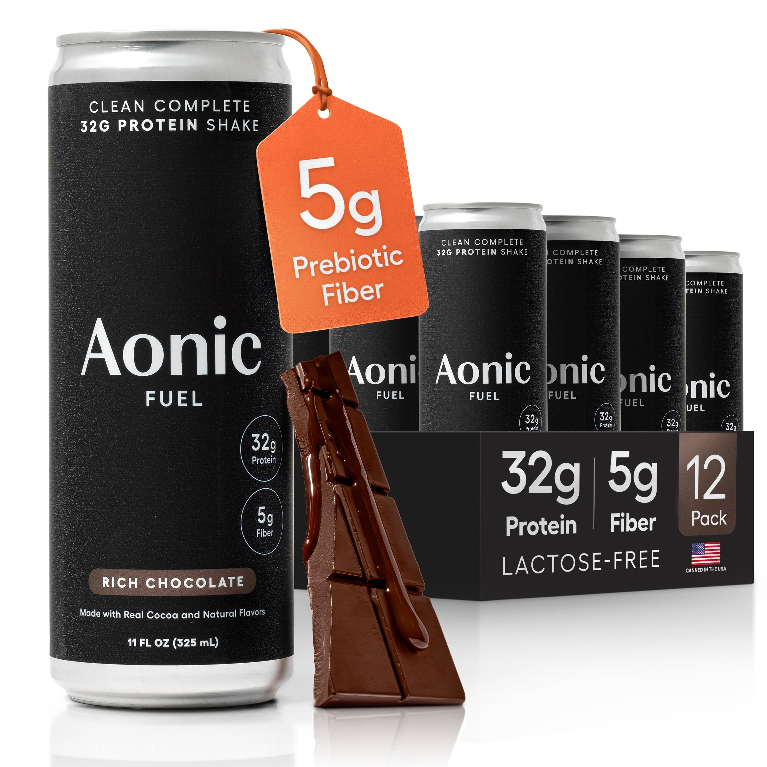 AONIC lata frontal mostrando diseño y beneficio proteína alta