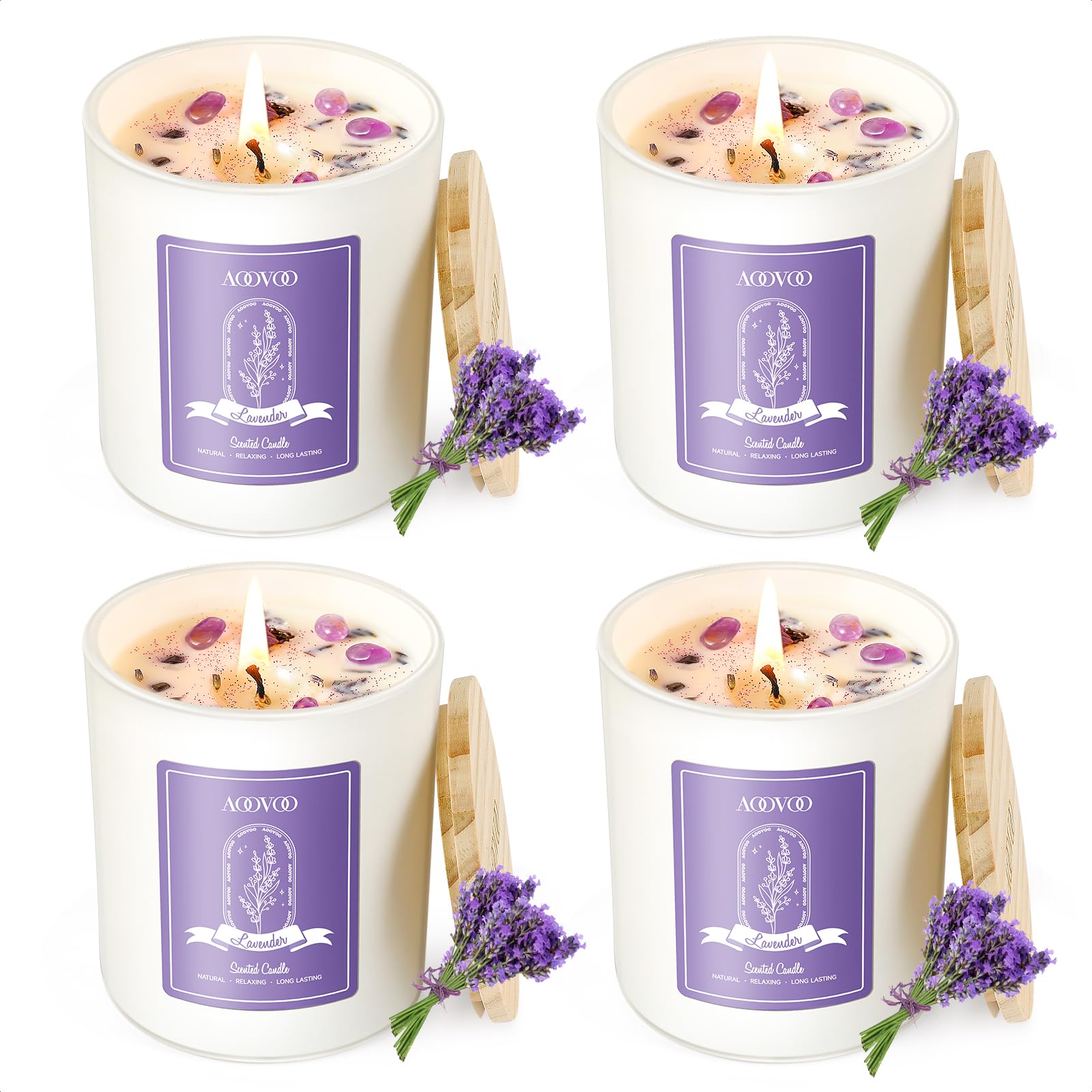 AOOVOO paquete frontal mostrando cuatro velas, ideal para regalo