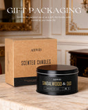 AOOVOO vela en caja lista para regalo con estética masculina refinada