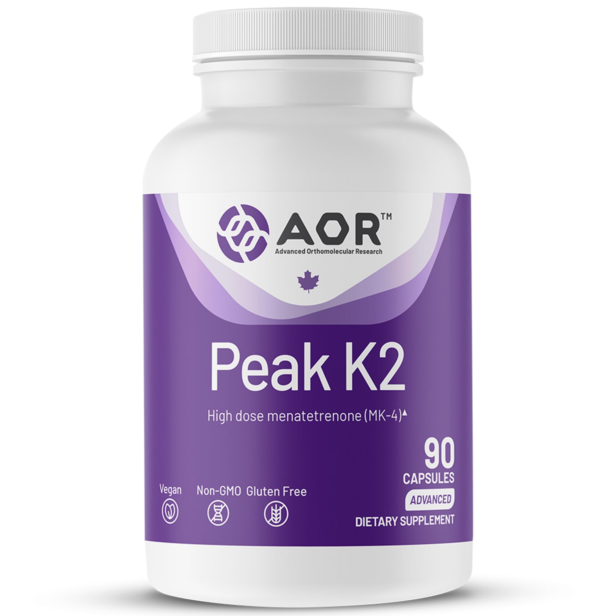 AOR Peak K2 imagen del frente del envase mostrando diseño y cantidad