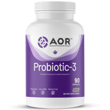 AOR Probiotic 3 vista frontal del envase, beneficio: claridad sobre dosificación