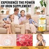 Aouewnk etiqueta nutricional enfocada que muestra vitaminas y hierro
