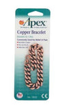 Apex Copper Bracelet primer plano de eslabones de 1/2" con acabado burnished