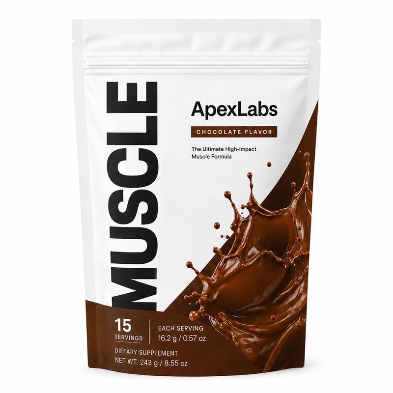 Apex Labs Muscle vista frontal del envase mostrando identidad y tamaño, ideal para elegir producto