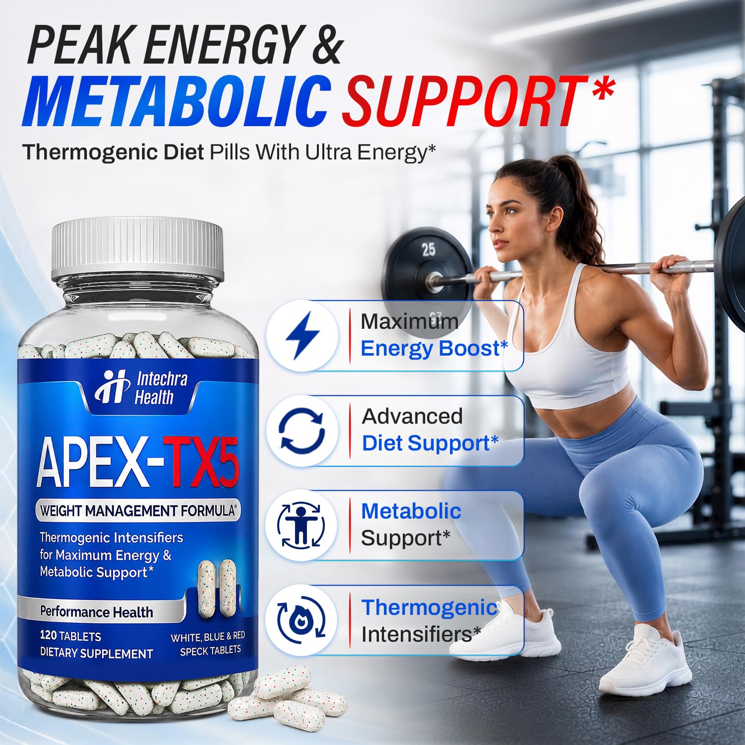 APEX-TX5 etiqueta con lista de ingredientes y claridad de formulación