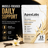 Apex Labs Muscle polvo vainilla textura fina disolución rápida