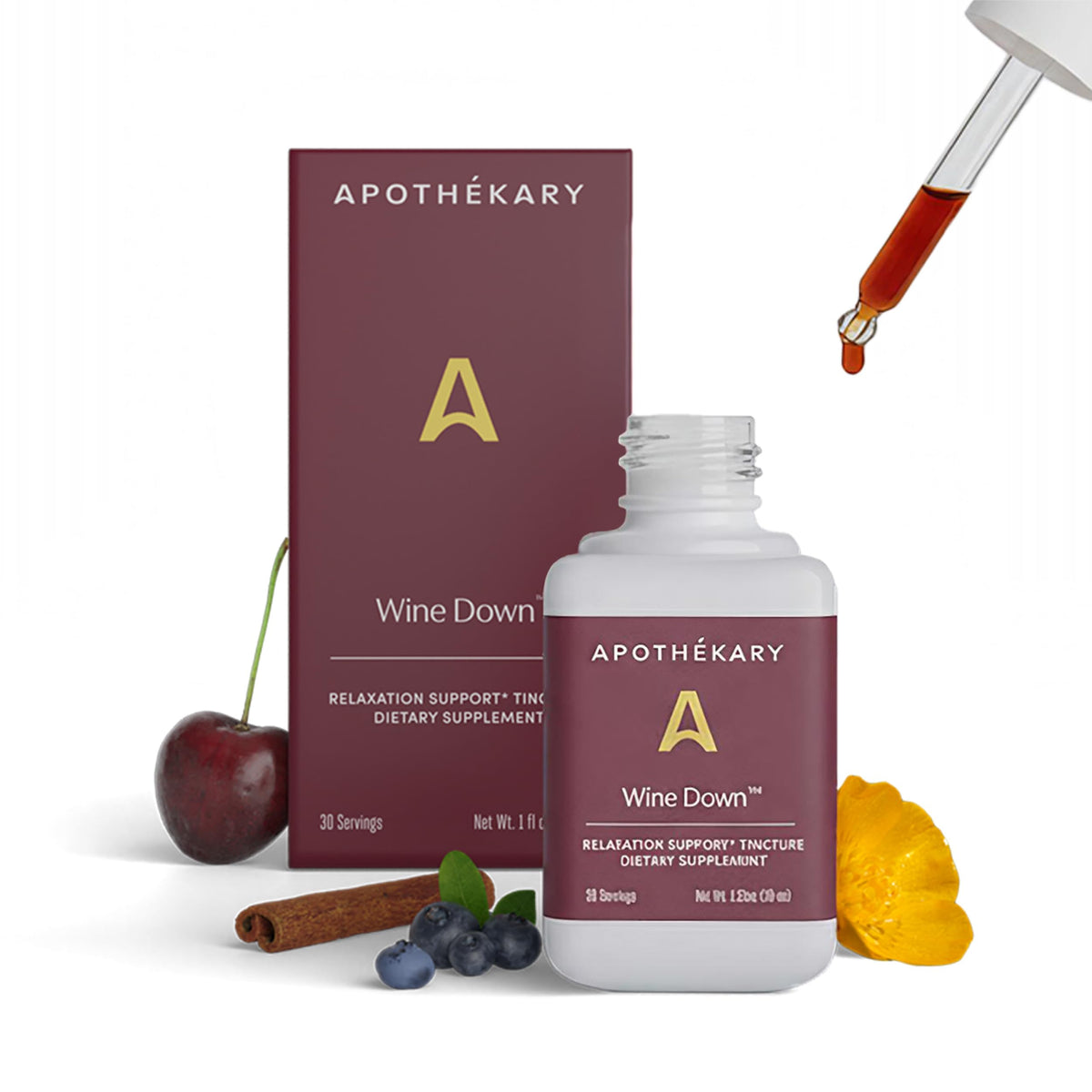Apothékary botella frontal mostrando el envase y beneficios veganos