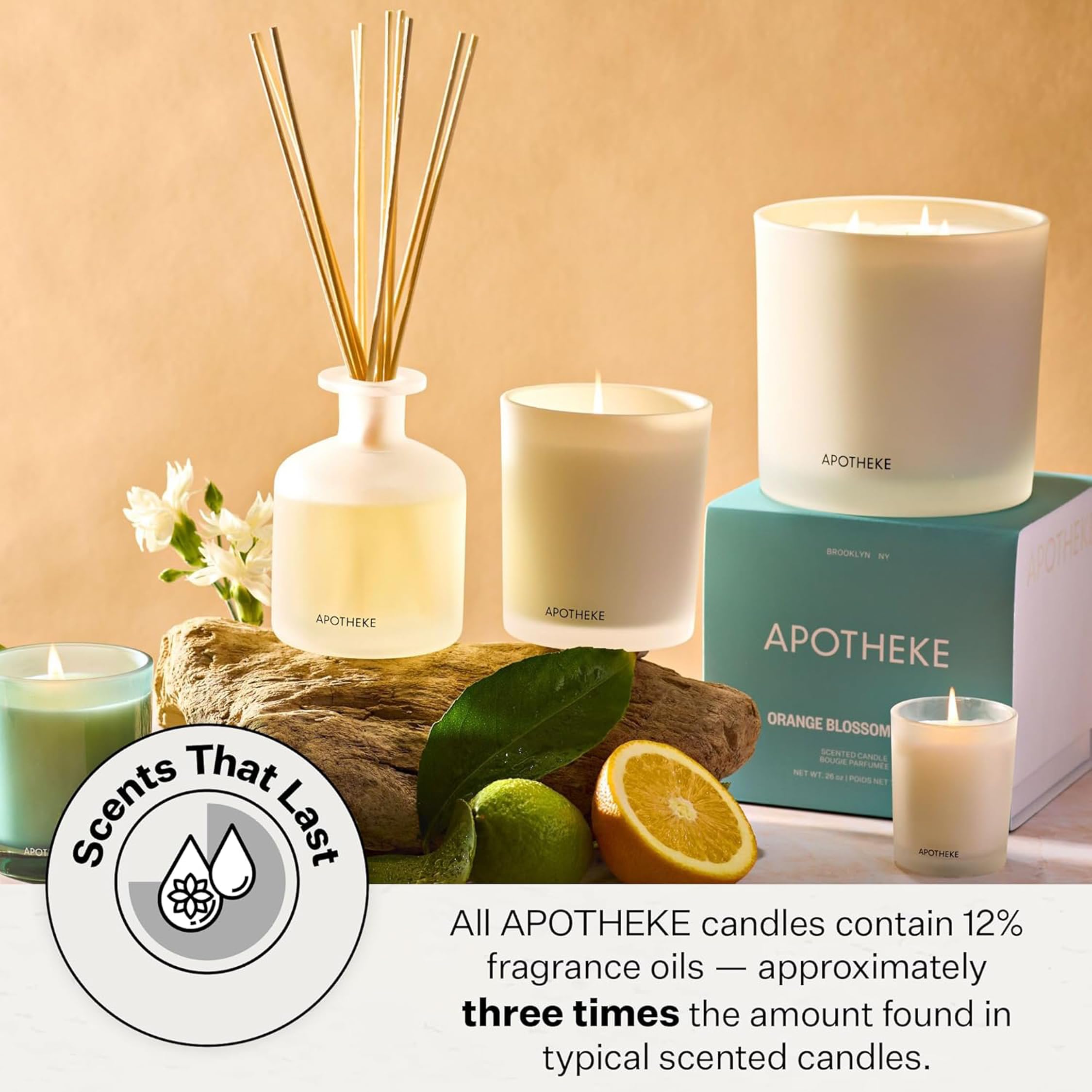 APOTHEKE etiqueta del producto mostrando nombre y presentación premium