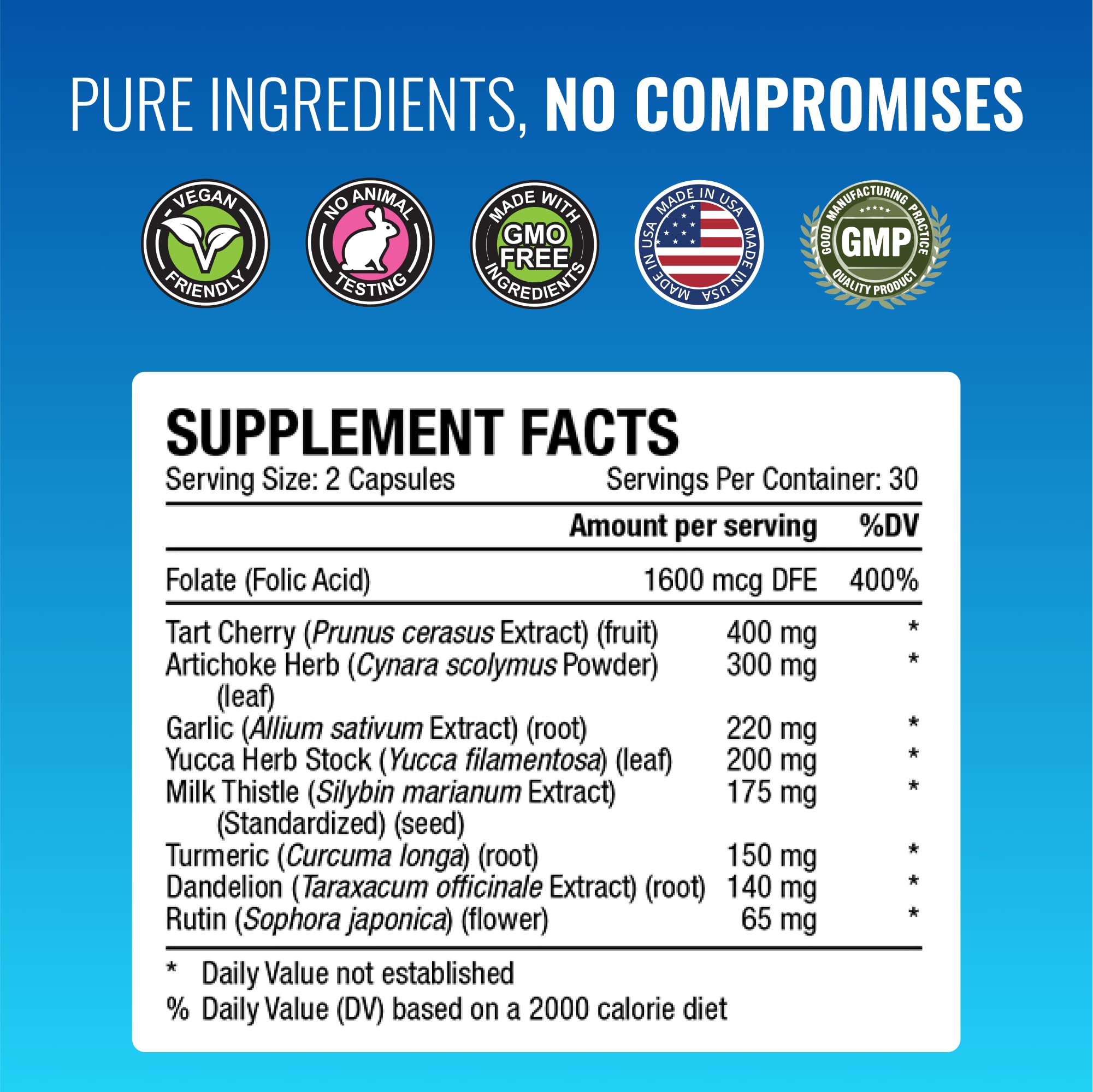 Approved Science ingredientes: cereza ácida, cúrcuma y cardo mariano para apoyo natural