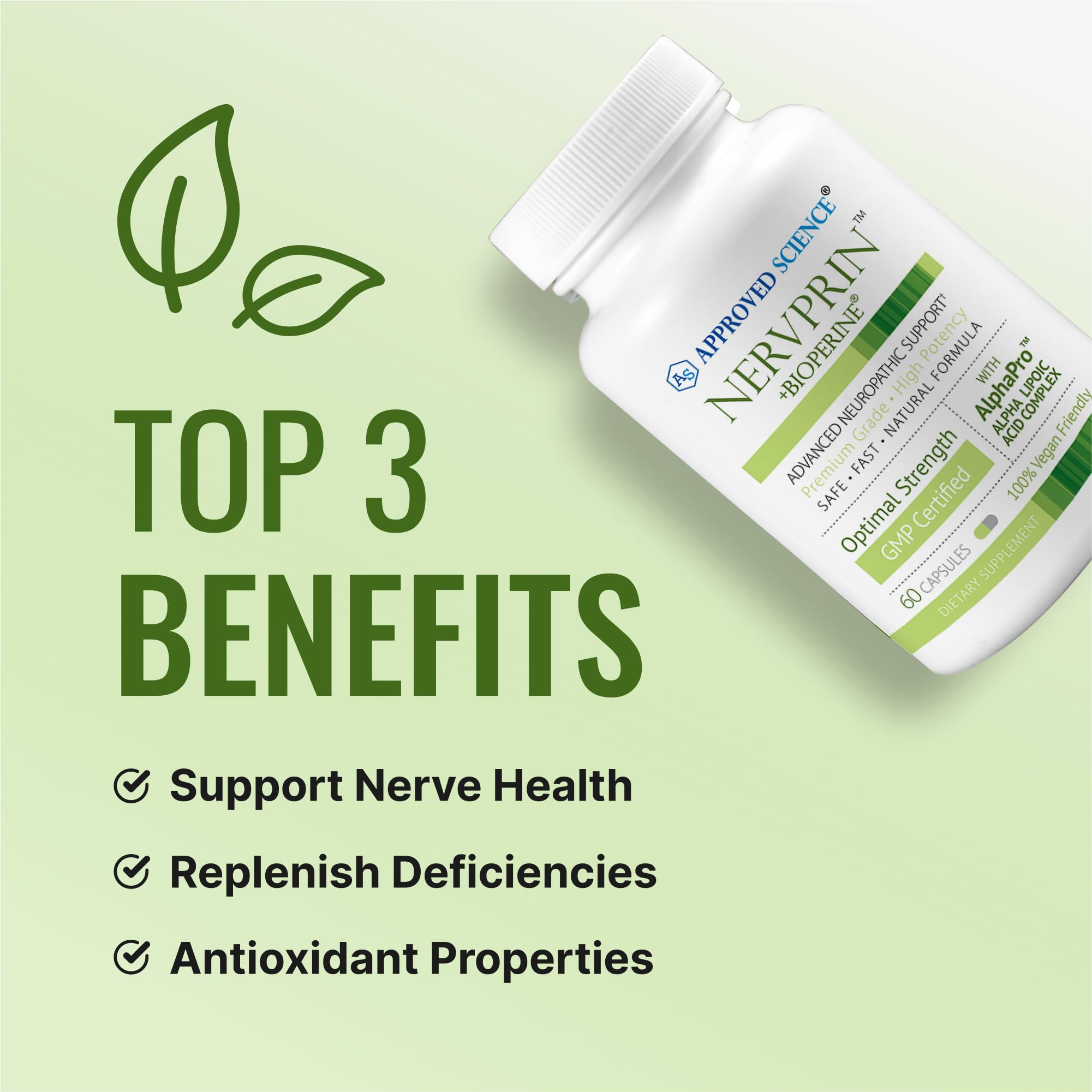 Approved Science Nervprin ingredientes naturales como corydalis y boswellia