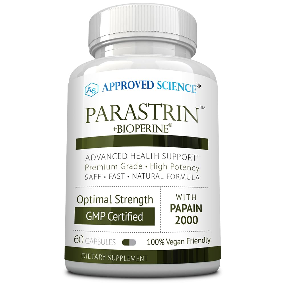Approved Science Parastrin frasco frontal mostrando etiqueta y beneficios