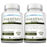 Approved Science Parastrin vista frontal del envase mostrando cápsulas y marca