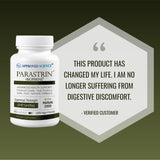 Approved Science Parastrin envase junto a regla para comparar tamaño