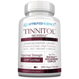 Approved Science Tinnitol vista frontal del envase mostrando la marca y beneficios
