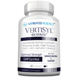 Approved Science VertiSyl frente del envase mostrando 60 cápsulas y beneficios