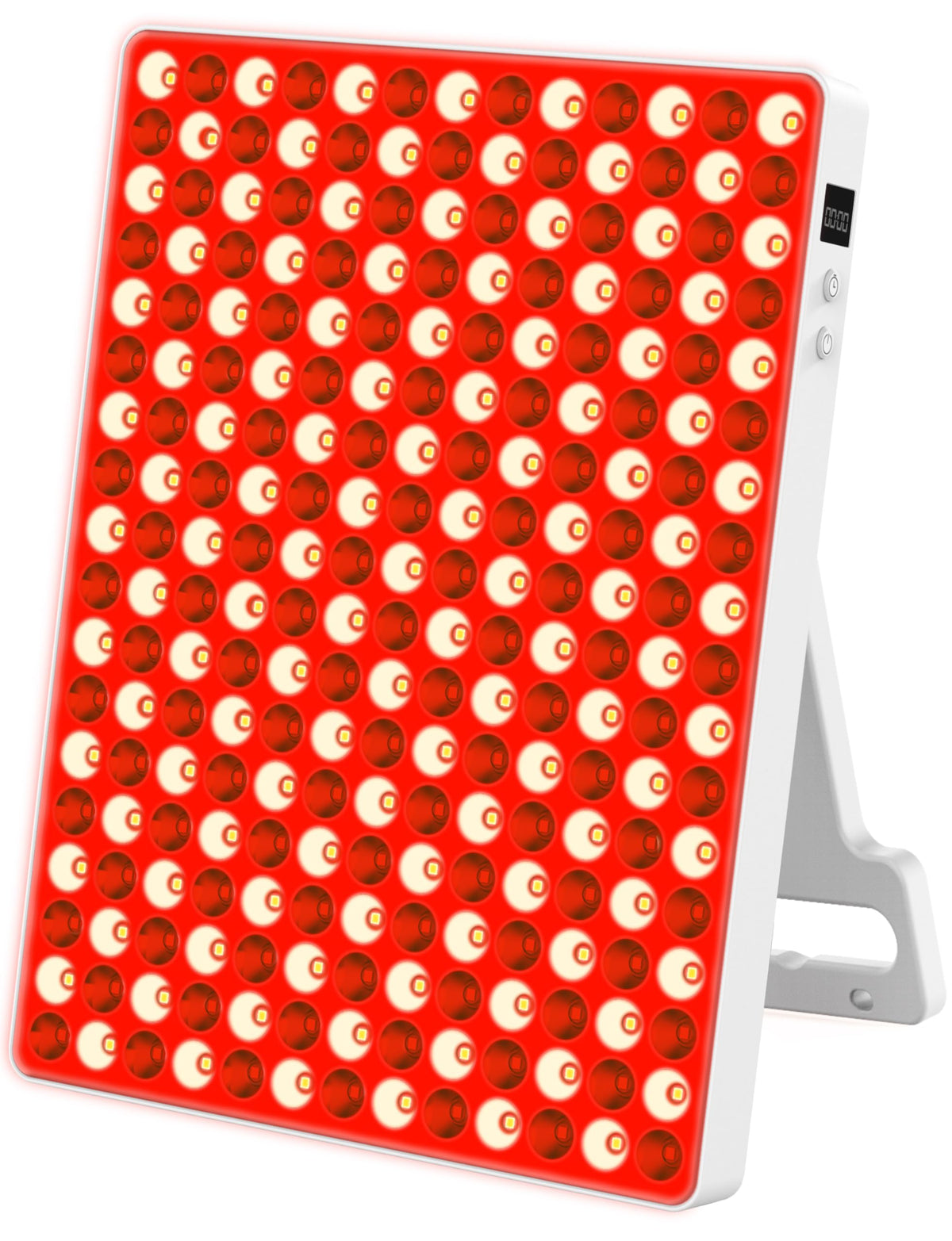Aptoyu panel frontal mostrando 234 LEDs y diseño delgado, conveniente para terapias en casa