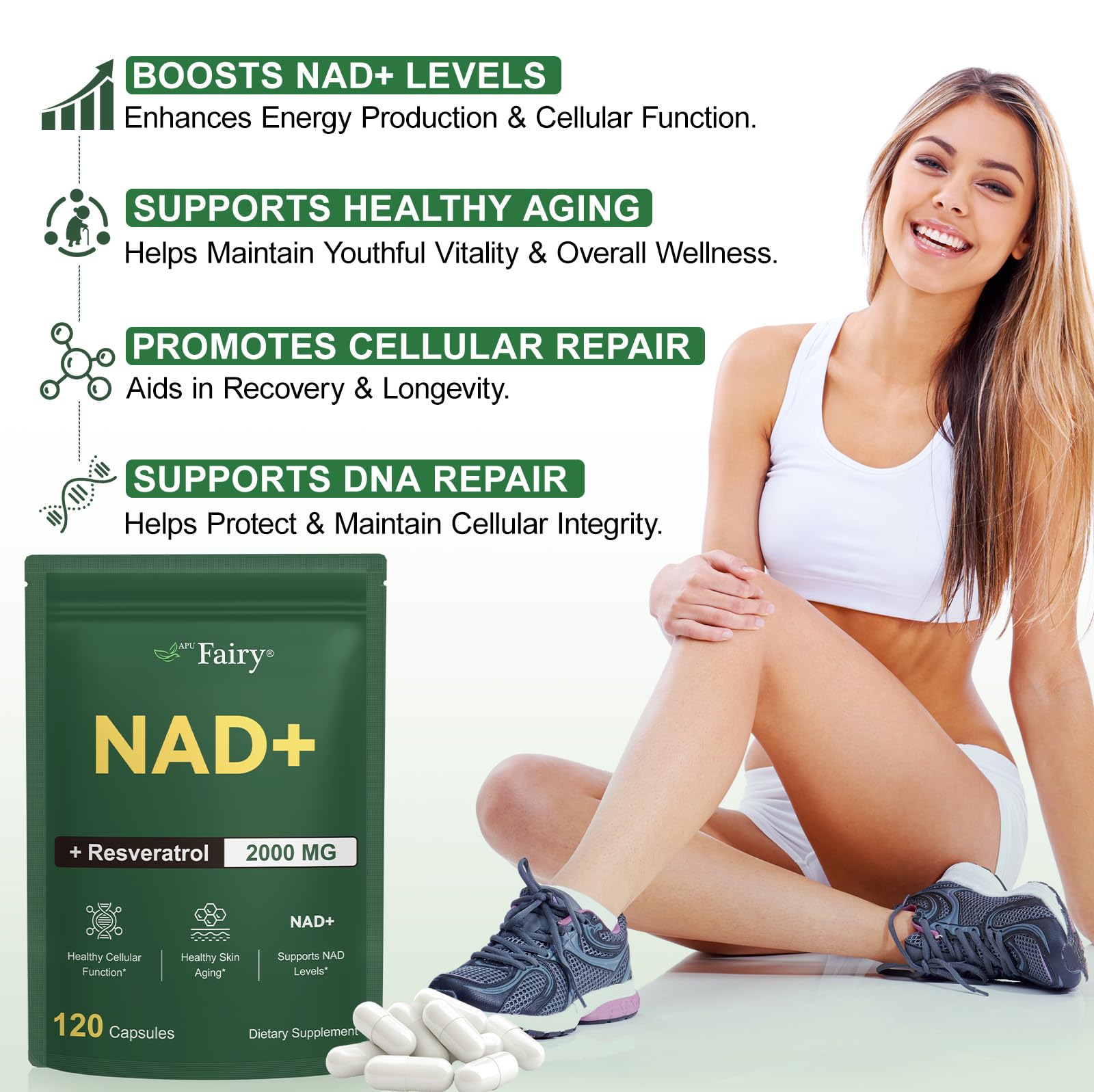 APU.FAIRY cápsulas en foco que ilustran la formulación liposomal