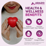 Arazo Nutrition cápsula en mano para comparar tamaño y facilidad