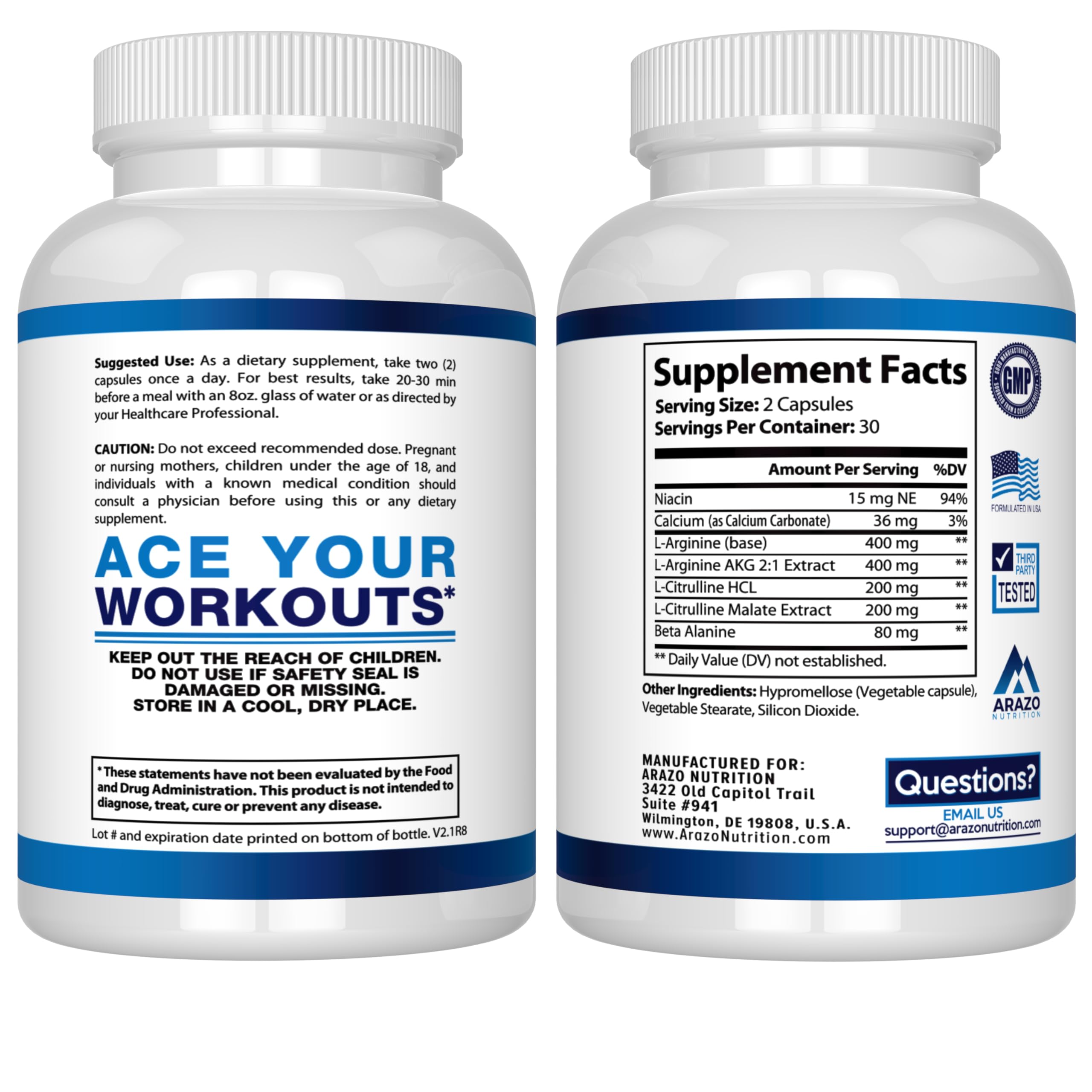 Arazo Nutrition suplemento en mano antes de entrenamiento para mayor energía y resistencia