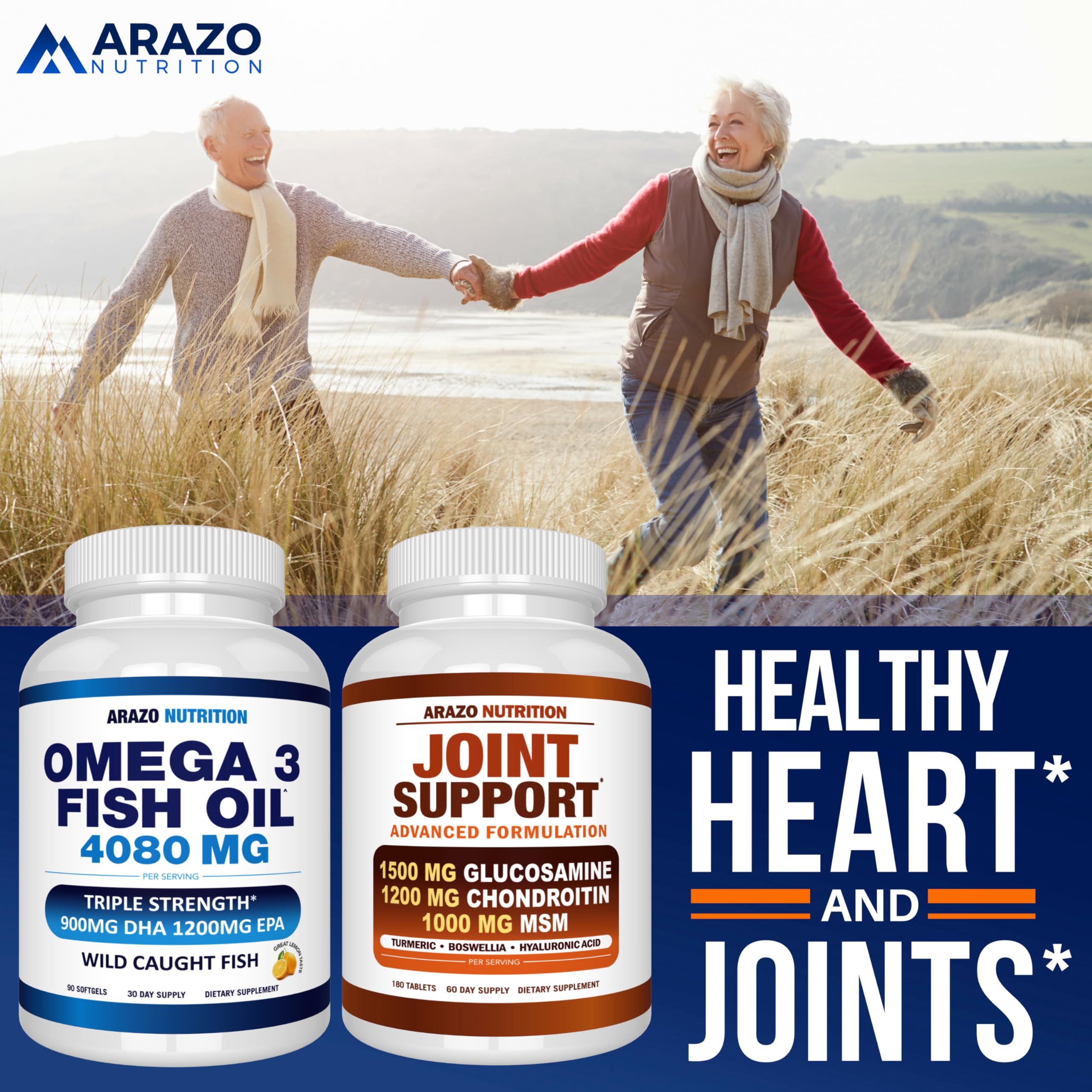 Arazo Nutrition gotas de aceite y pescados indicando origen salvaje y extracción
