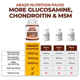 Arazo Nutrition etiqueta con lista de ingredientes clave y dosis por servicio