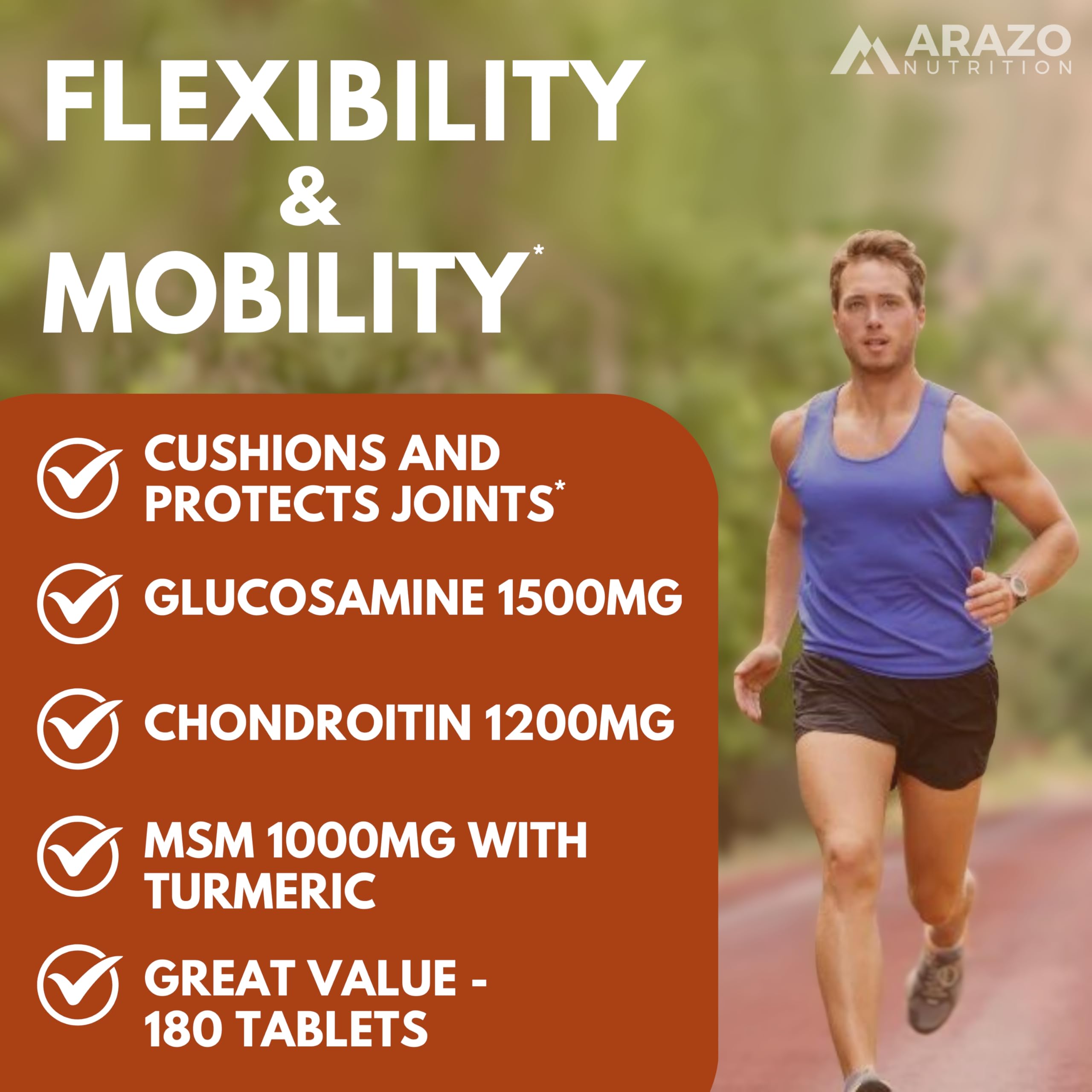Arazo Nutrition tabletas sobre fondo blanco para apreciar tamaño y formato