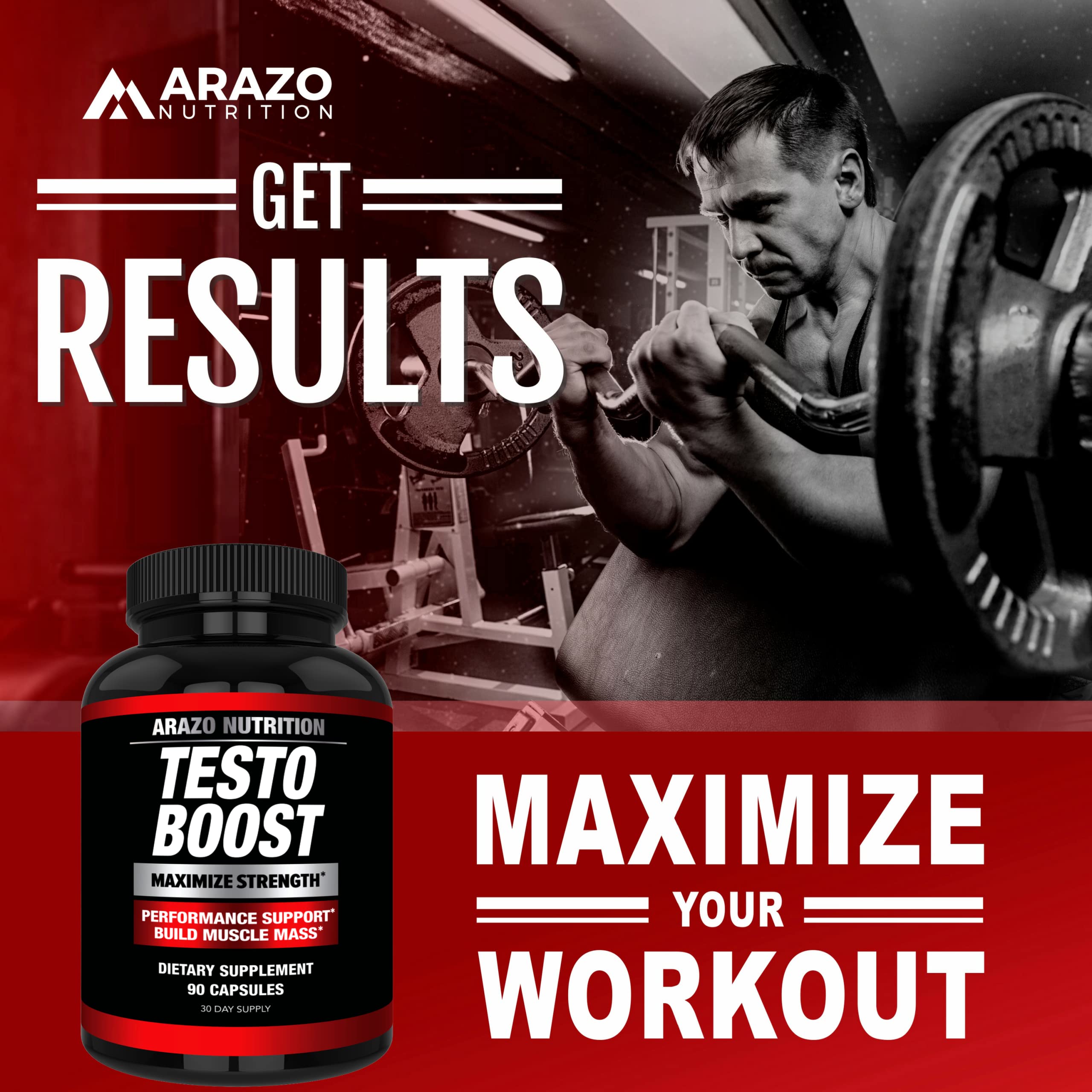 Arazo Nutrition etiqueta nutricional visible que muestra ingredientes y minerales