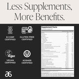 Arbonne Feelfit etiqueta de ingredientes en primer plano, transparencia nutricional