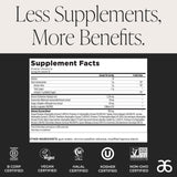 Arbonne etiqueta con ingredientes clave para verificar prebióticos y probióticos