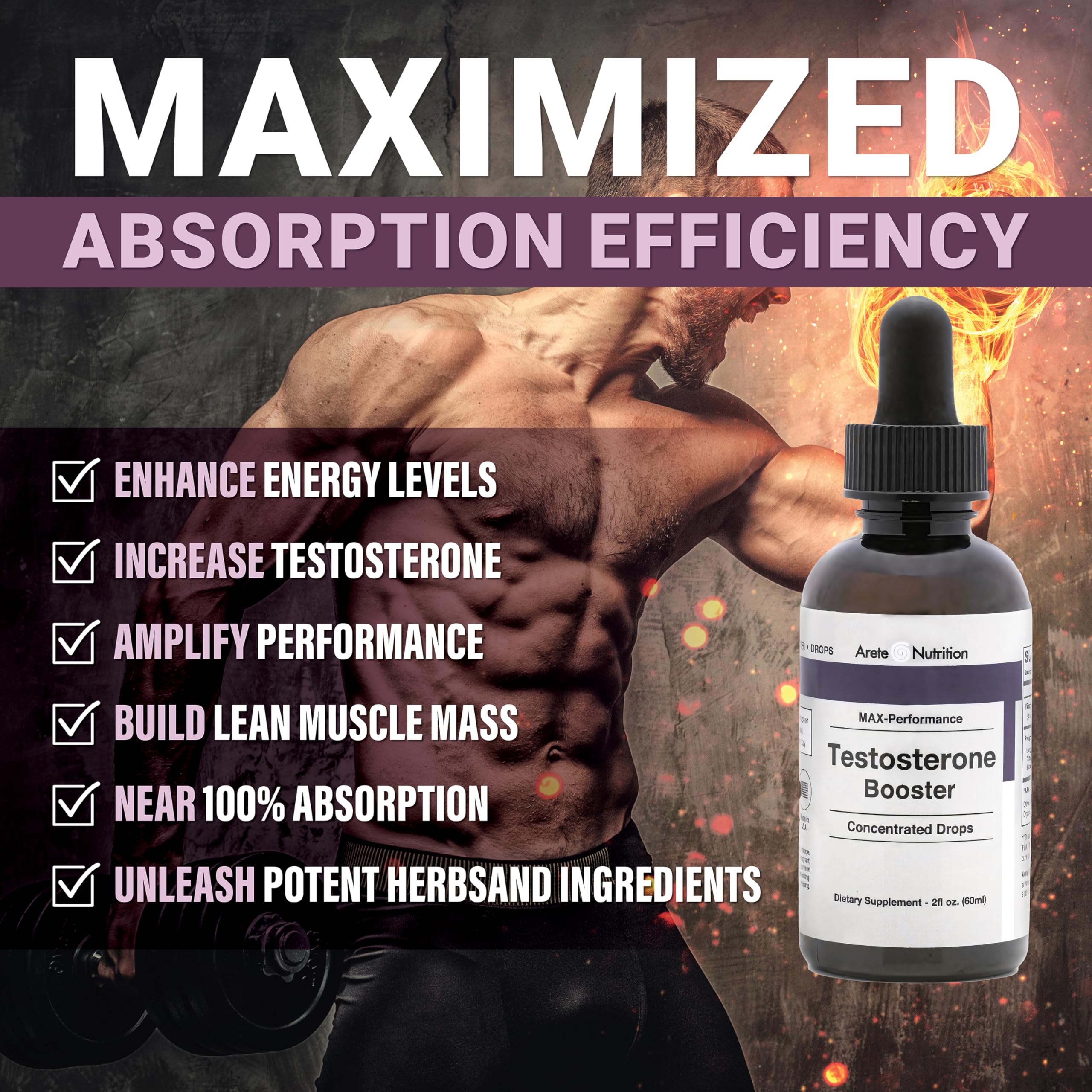 Arete Nutrition etiqueta con lista de ingredientes visible, beneficio: transparencia