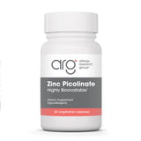 Allergy Research Group frasco delantero mostrando la etiqueta y 25 mg por cápsula