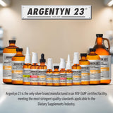 Argentyn 23 caja y botella listos para almacenamiento seguro en casa