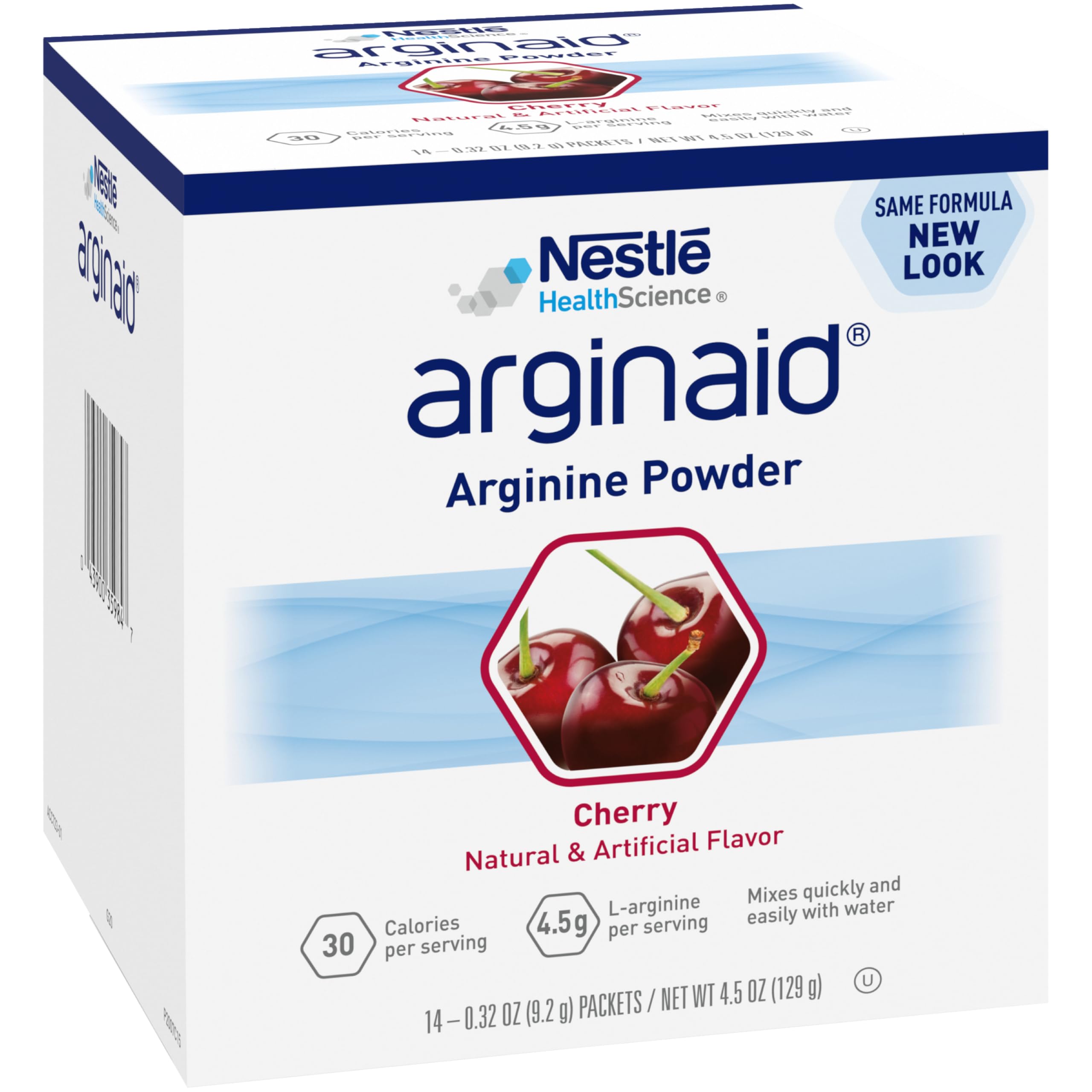 Arginaid textura del polvo de cereza, fácil disolución y mezcla rápida