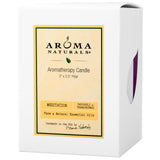 Aroma Naturals detalle de la cera y mecha de algodón para combustión limpia