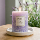 Aroma Naturals composición de velas en mesa, versátil para decoración de hogar