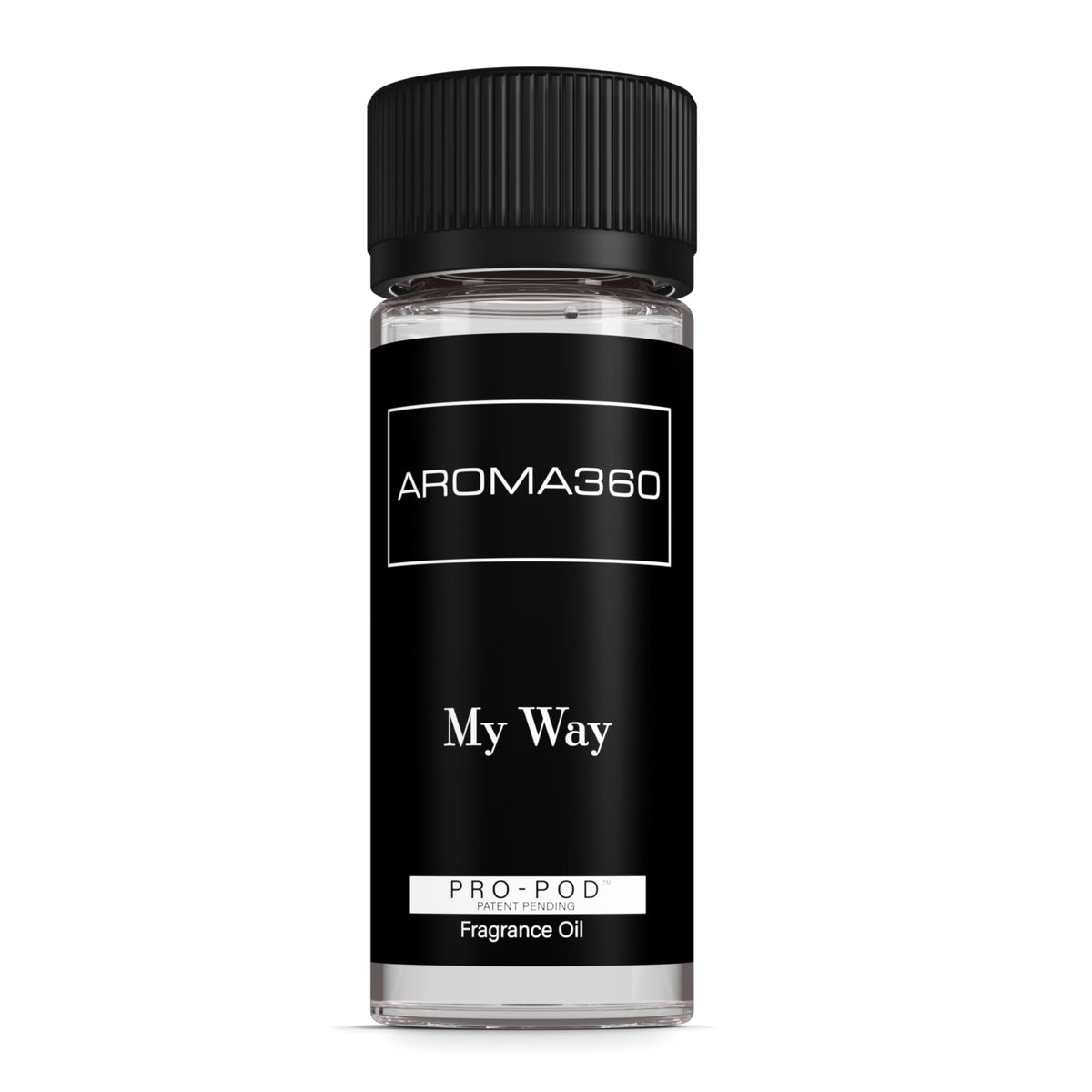 Aroma360 My Way Pro-Pod vista frontal mostrando presentación elegante y beneficio de lujo