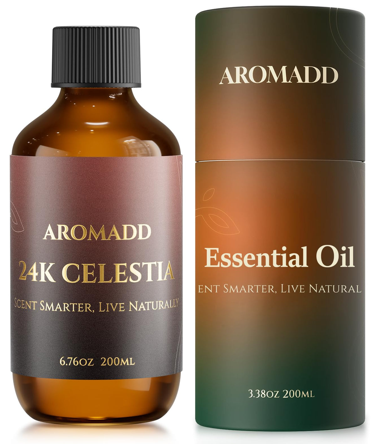 AROMADD botella frontal mostrando etiqueta y volumen 200 ml para ambientar espacios