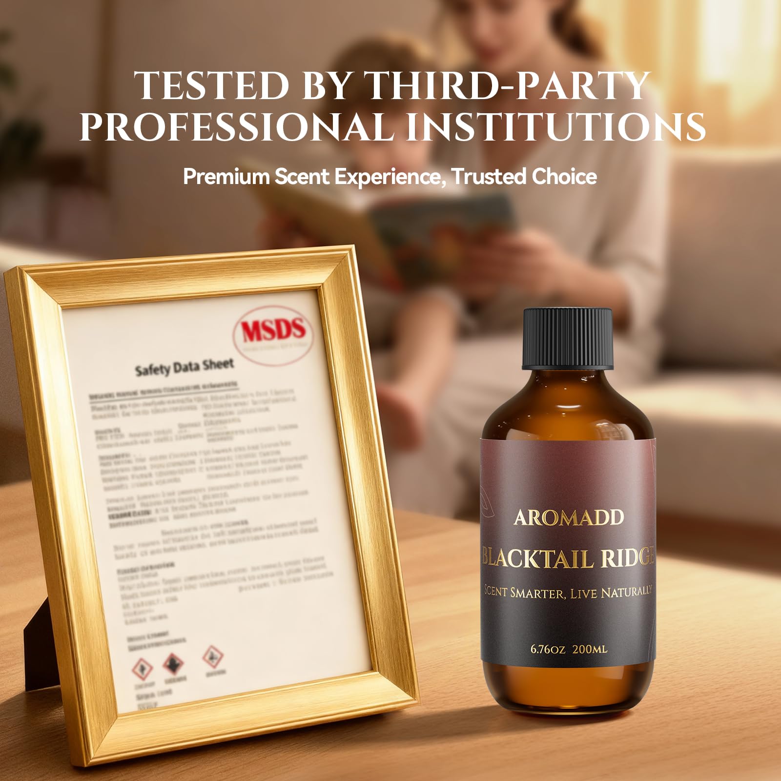 AROMADD aceite Blacktail Ridge en difusor sin agua emitiendo aroma estable