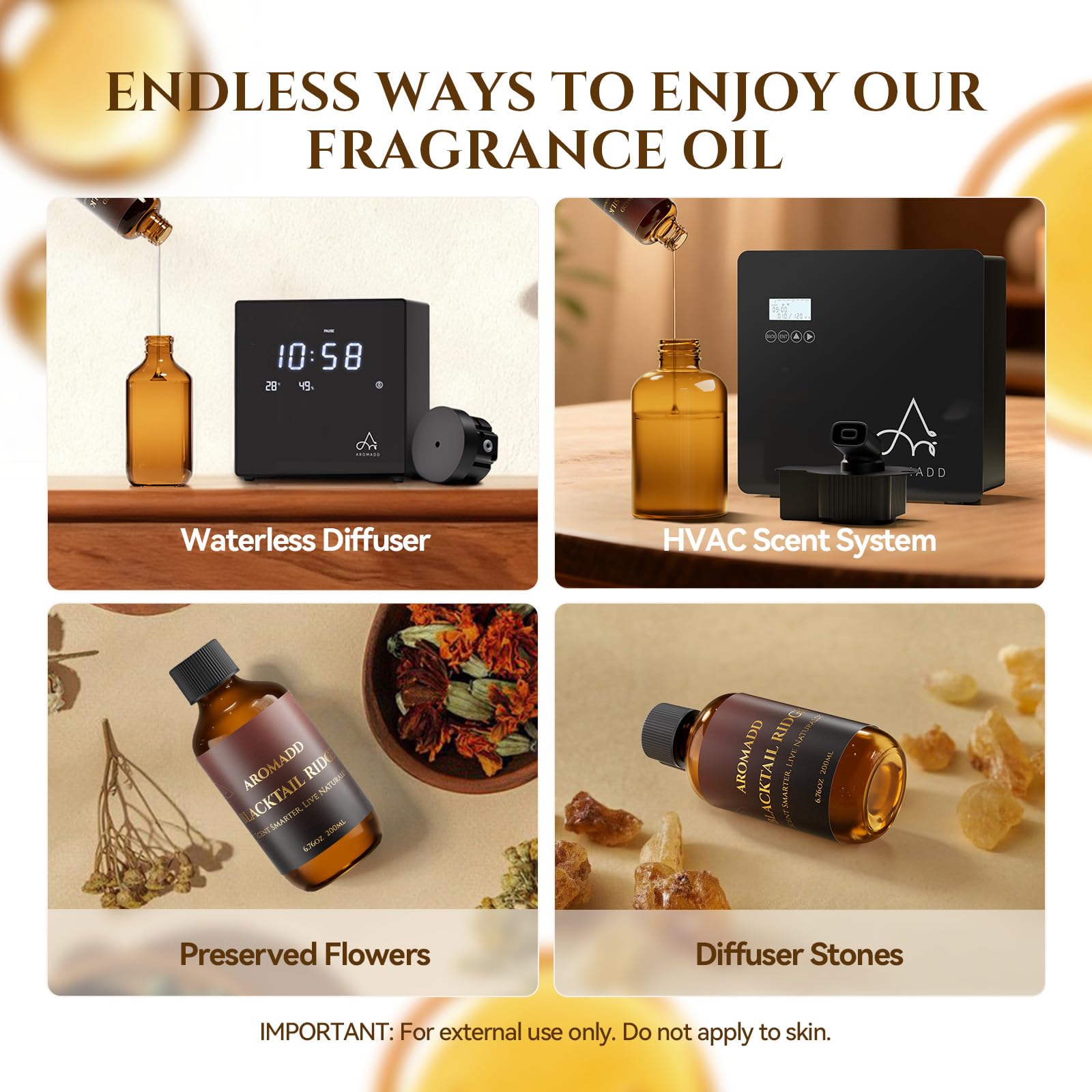 AROMADD ambiente de salón perfumado con Blacktail Ridge para elegancia inmediata