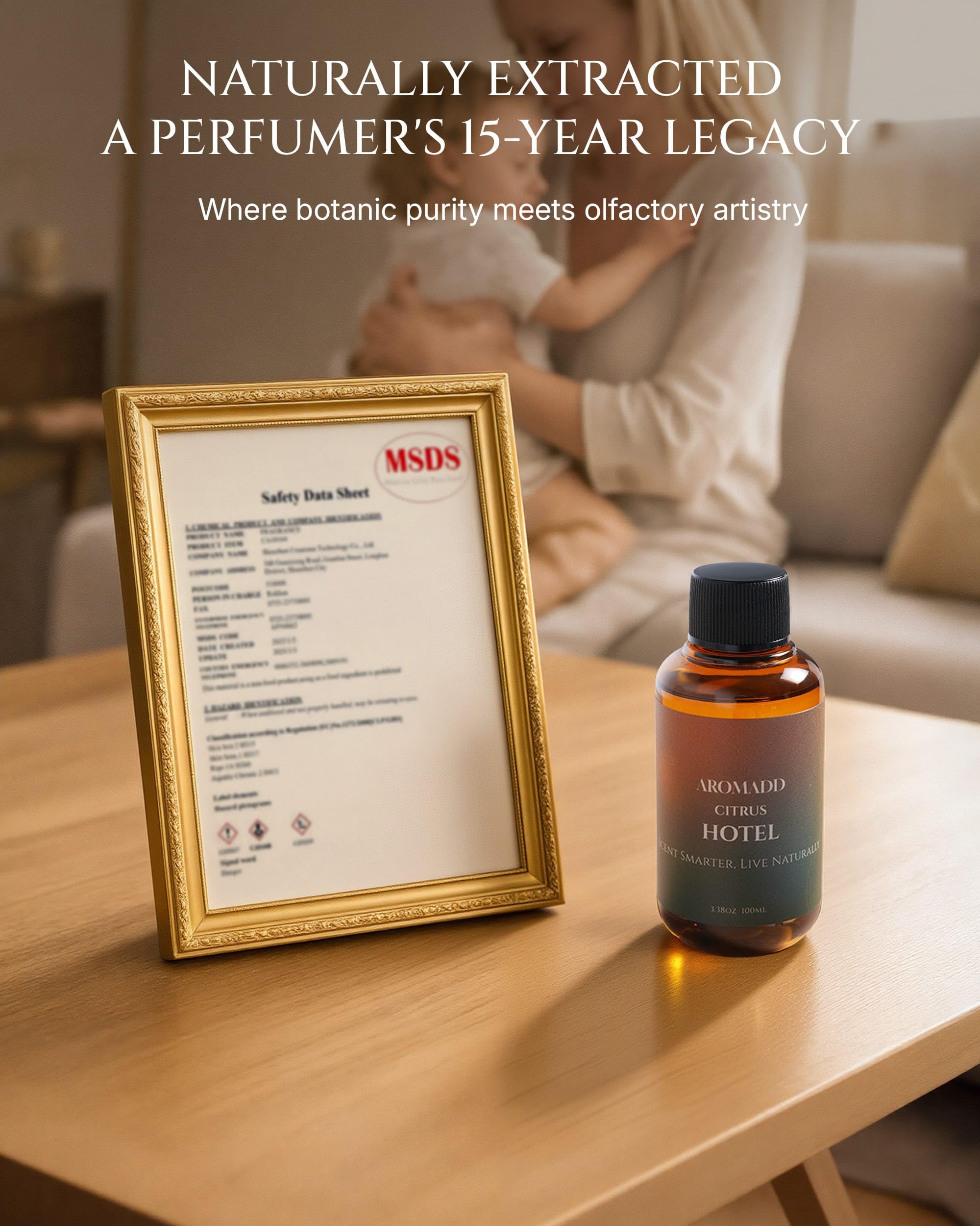 AROMADD comparación de tamaño 100 mL para referencia visual