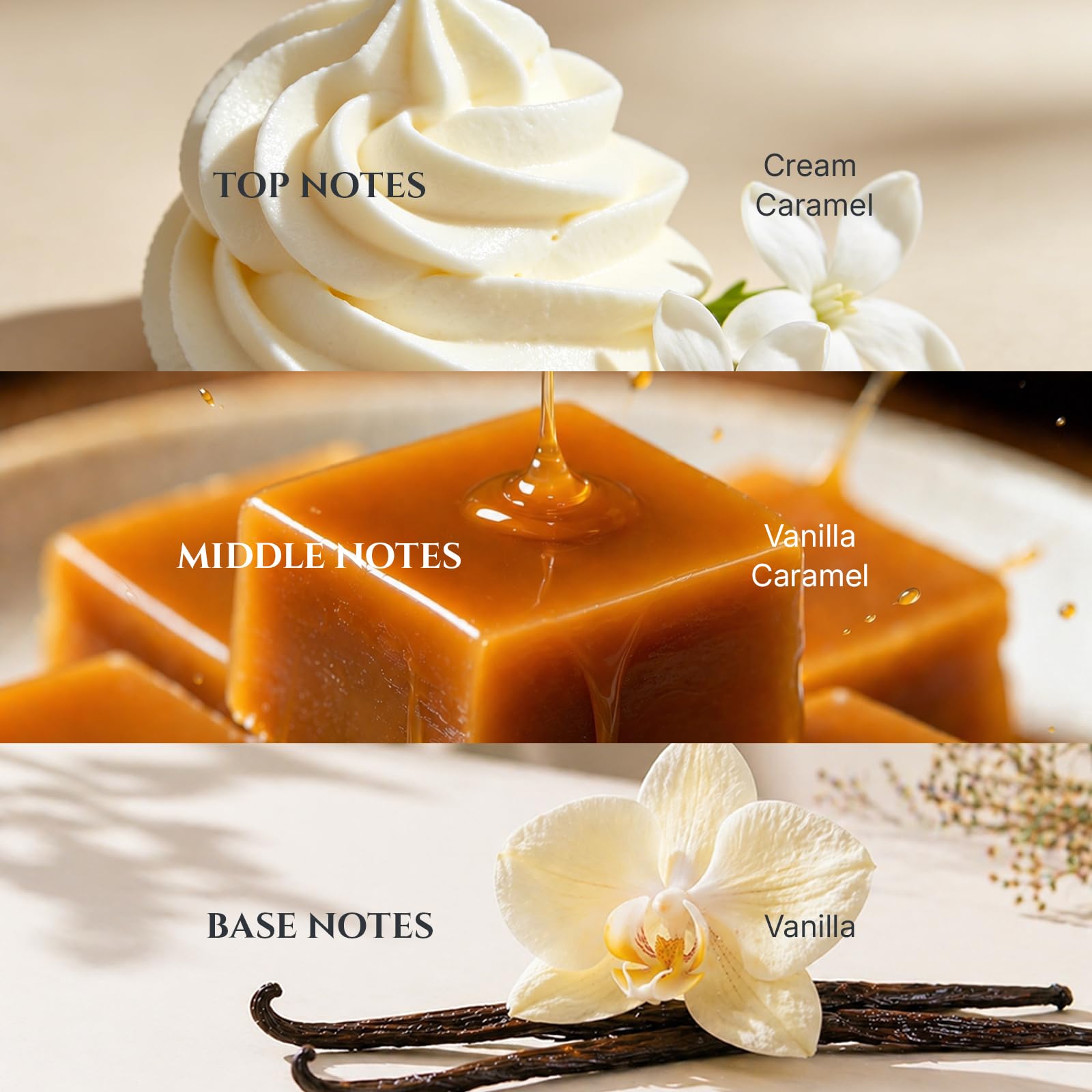 AROMADD detalle de la etiqueta destacando la fragancia vainilla crema