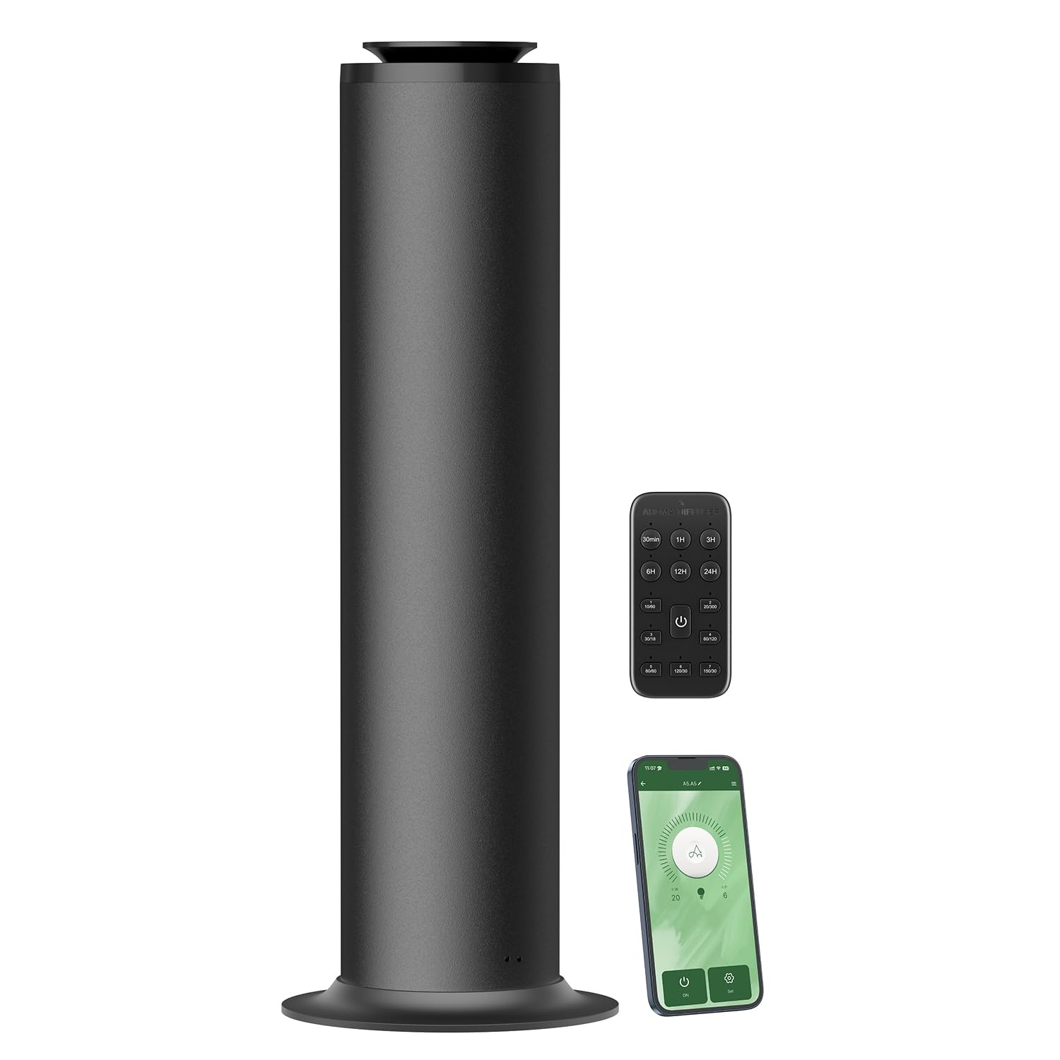 Aromadd difusor de pie frontal, diseño elegante y cobertura amplia