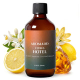 Aromadd botella frontal 200 mL mostrando diseño y ventaja de llenado fácil