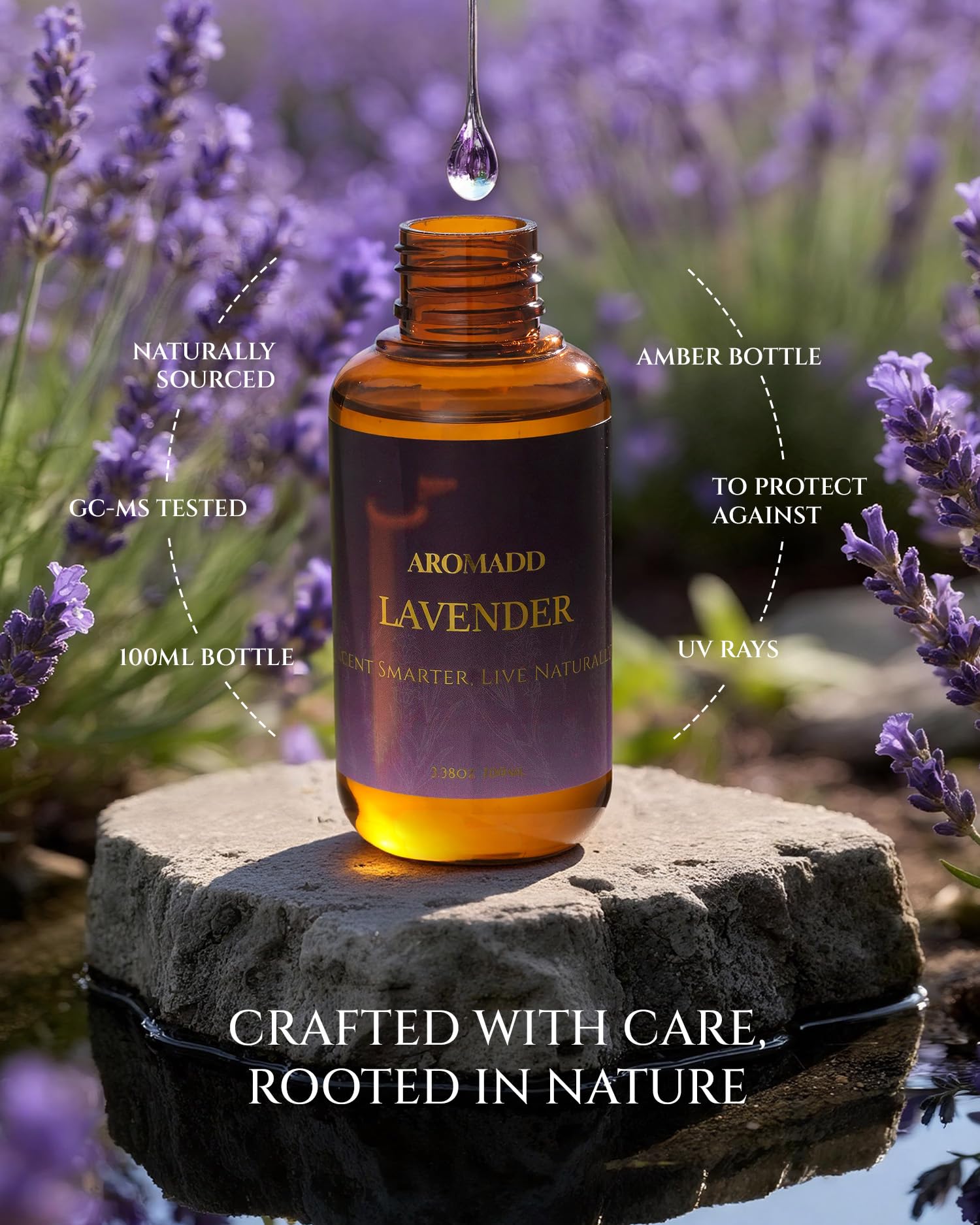 Aromadd detalle de textura del aceite que muestra pureza y calidad