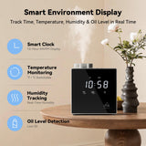 Aromadd detalle del panel digital con reloj que facilita control del ambiente