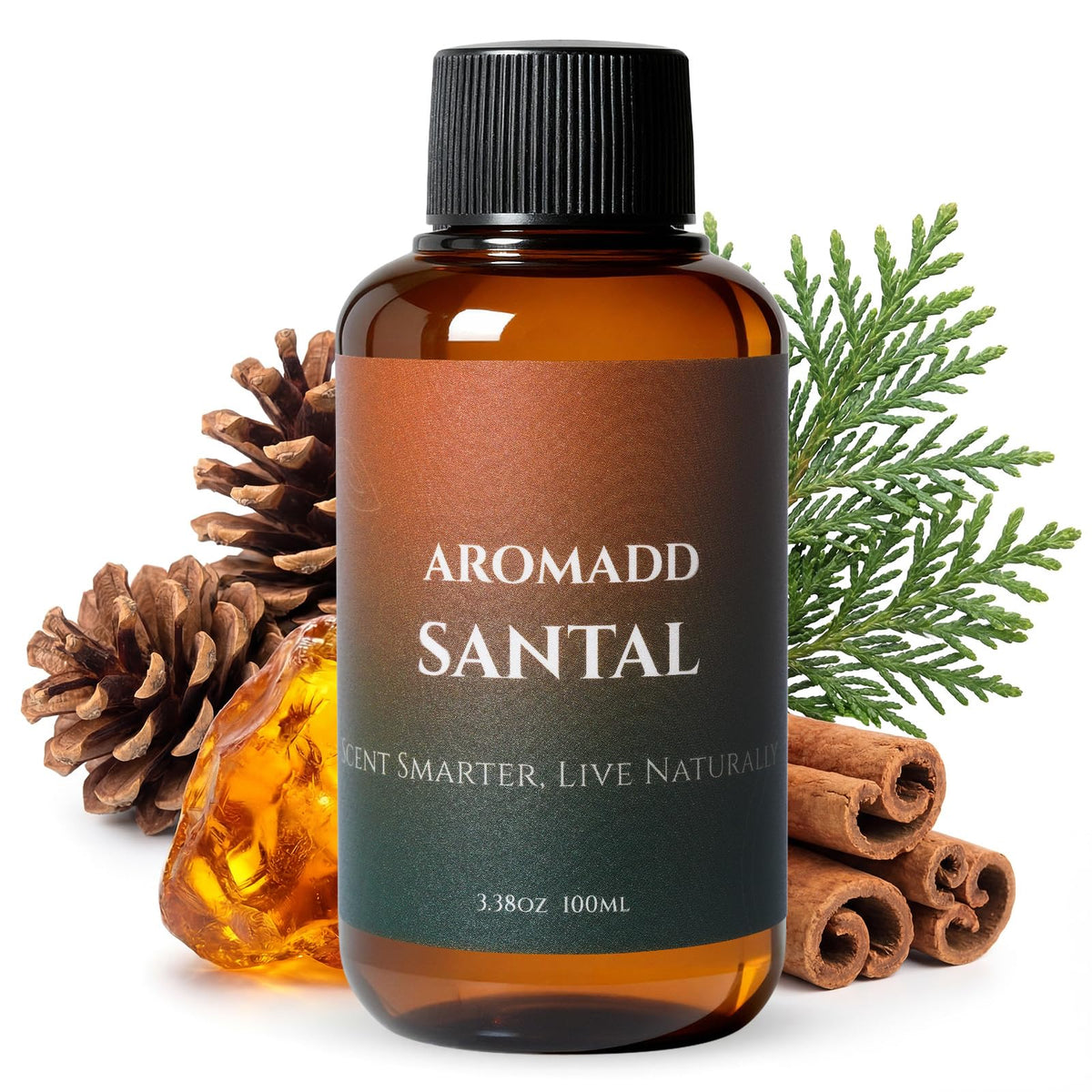 Aromadd frasco frontal 100 mL mostrando diseño y etiqueta elegante