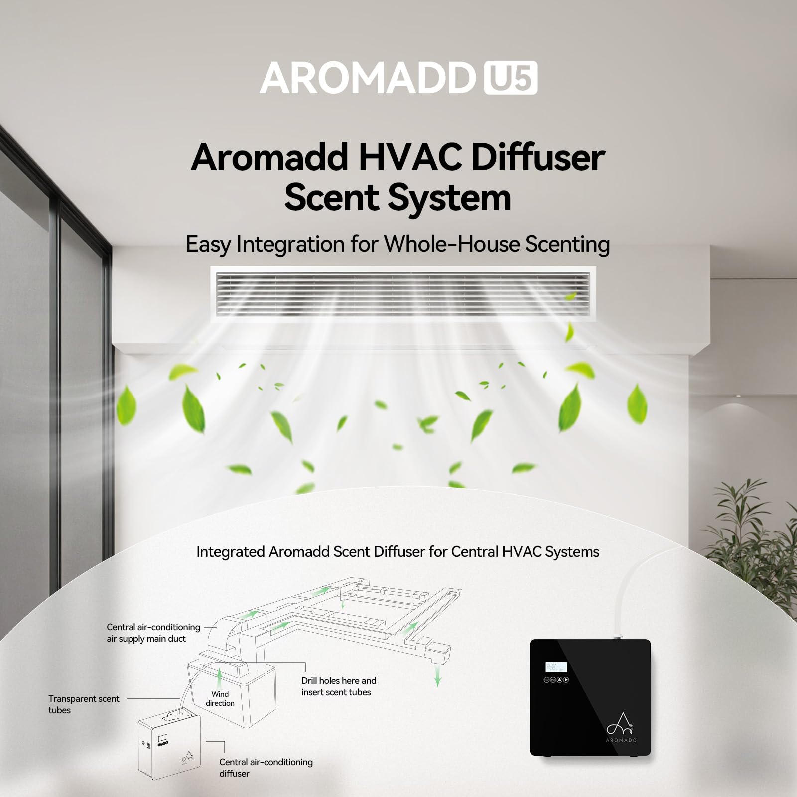 Aromadd atomizador en primer plano mostrando la tecnología sin agua
