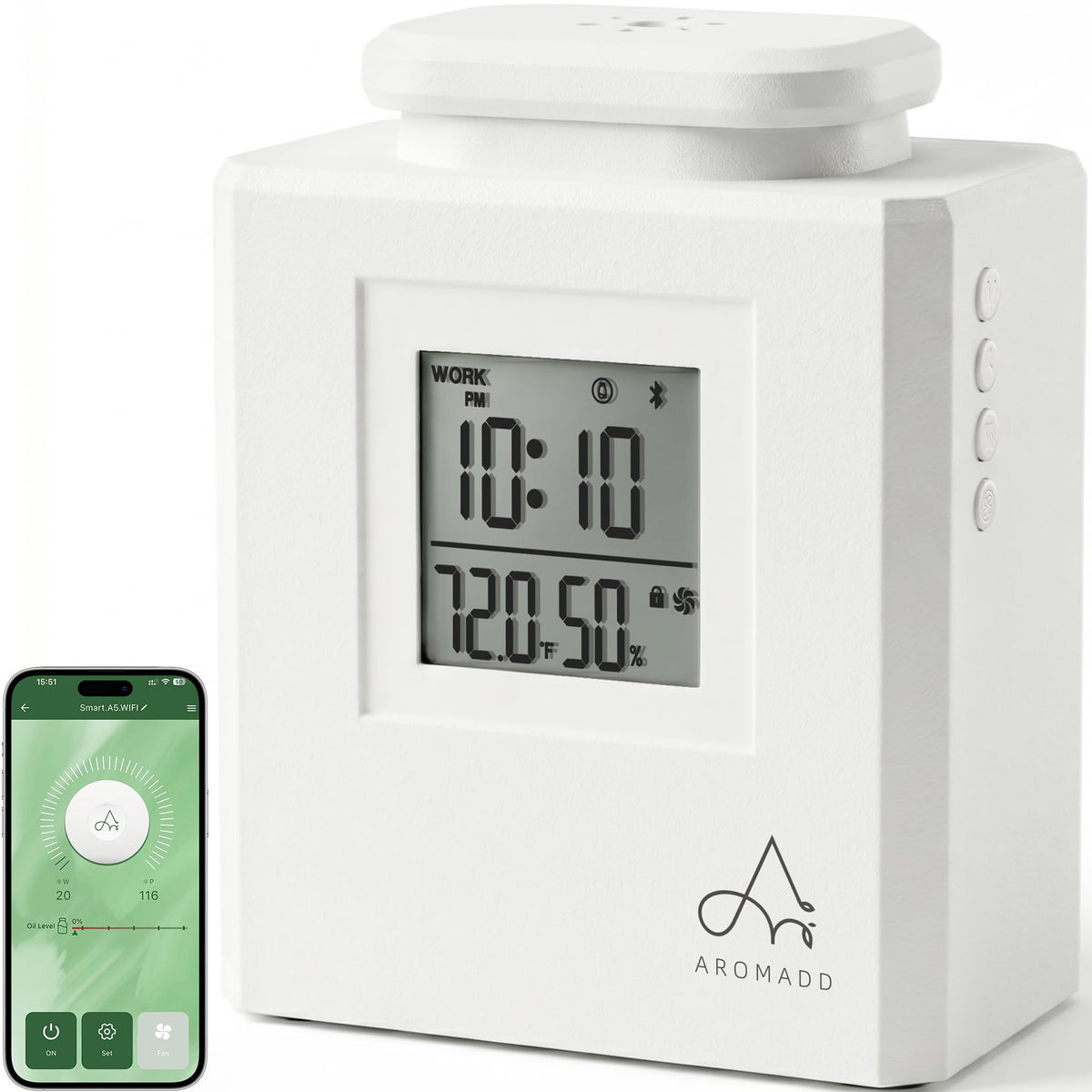 AROMADD U4 vista frontal moderna y compacta, elegante para cualquier hogar
