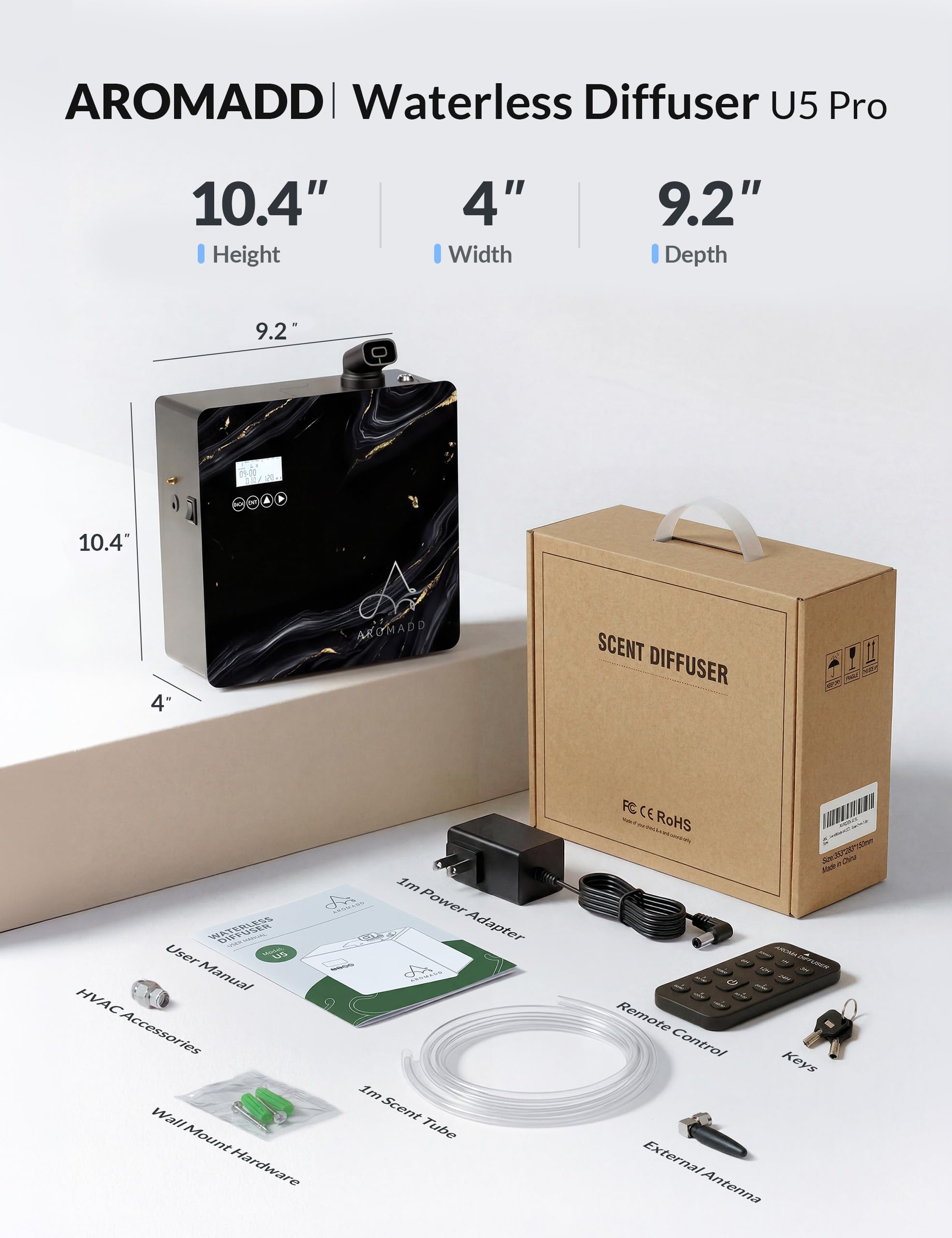 Aromadd comparativa de tamaño para ver dimensiones reales
