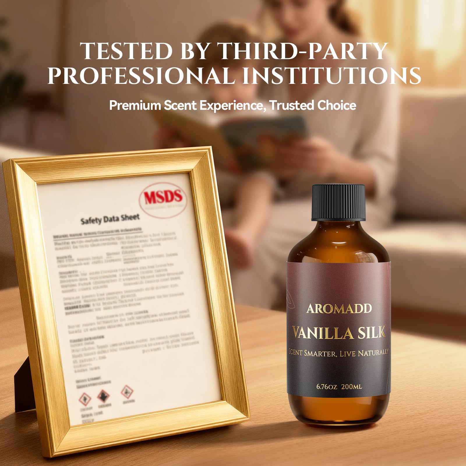 AROMADD aceite vertiéndose en difusor compatible mejora el ambiente